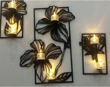 Black Flower Wall Art